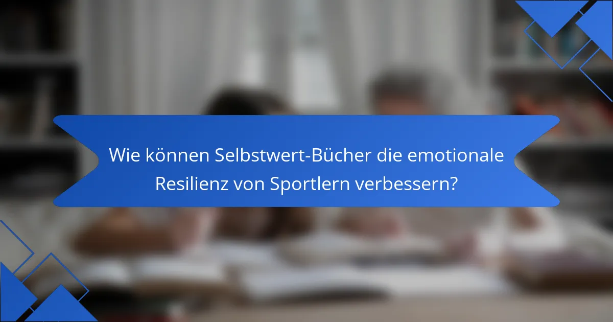 Wie können Selbstwert-Bücher die emotionale Resilienz von Sportlern verbessern?